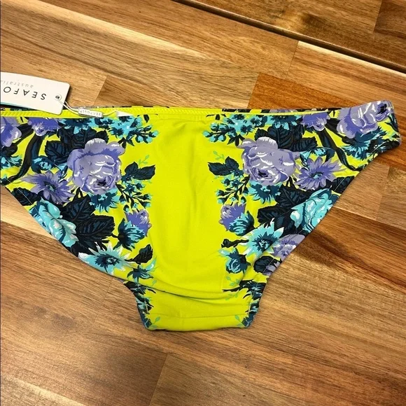 Sea Folly Bella Rose Saps Halter Bustier and Hipster Bikini Set US size 10 - Picture 6 of 9